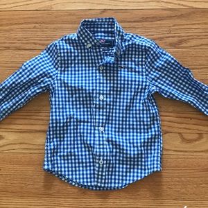 Vineyard Vines Button Down 3T Blue Gingham